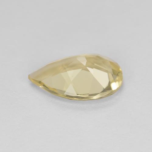 Berillo dorato naturale giallo da 1,42 ct, taglio a pera, VS