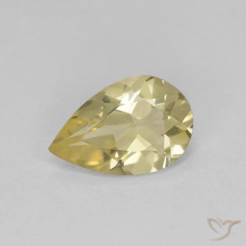 Berillo dorato Giallo caldo naturale da 1.05 ct, Forma a pera, VVS