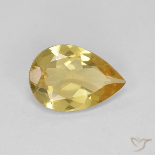 Berillo dorato Dorato naturale da 1.45 ct, Forma a pera, VS