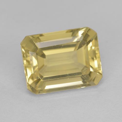 Berillo dorato naturale giallo da 2,45 ct, taglio smeraldo, VVS