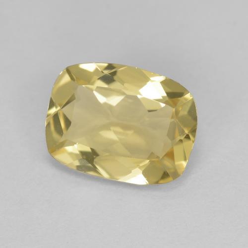 Berillo dorato naturale giallo da 1,54 ct, taglio a cuscino, VVS