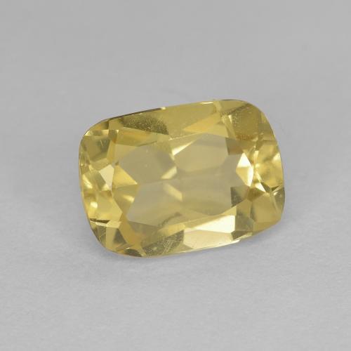 Berillo dorato naturale dorato da 1,28 ct, taglio a cuscino, VVS