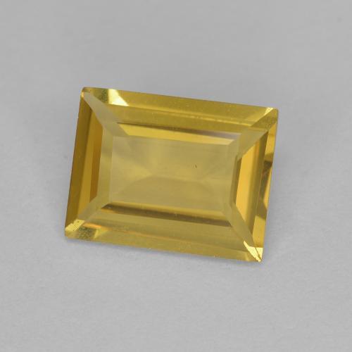 Berillo dorato Giallo miele chiaro naturale da 1.18 ct, Taglio a baguette, VVS