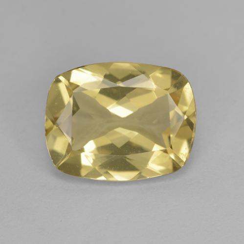 Berillo dorato naturale giallo da 2,32 ct, taglio a cuscino, VVS