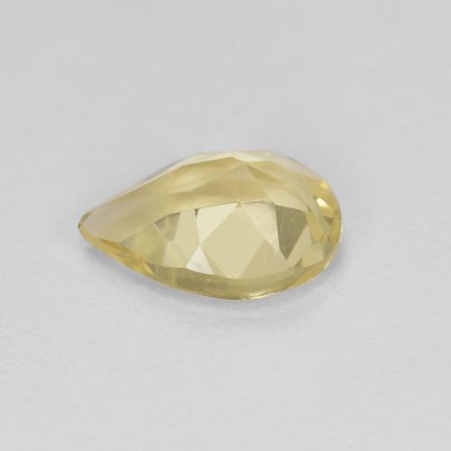 Berillo dorato Giallo medio naturale da 1.08 ct, Forma a pera, VVS
