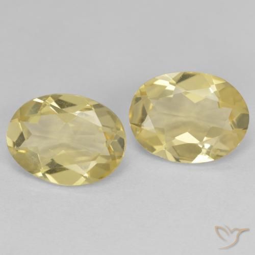 Gemme di Berillo dorato Giallo medio naturale da 2.89 ct, Ovale, VVS-VS