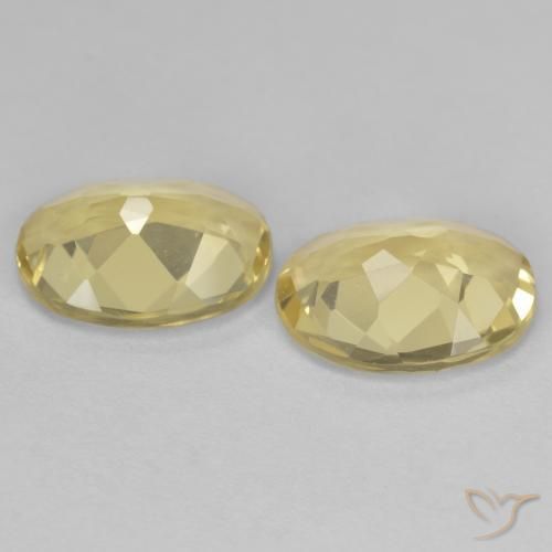 Gemme di Berillo dorato Giallo medio naturale da 2.89 ct, Ovale, VVS-VS