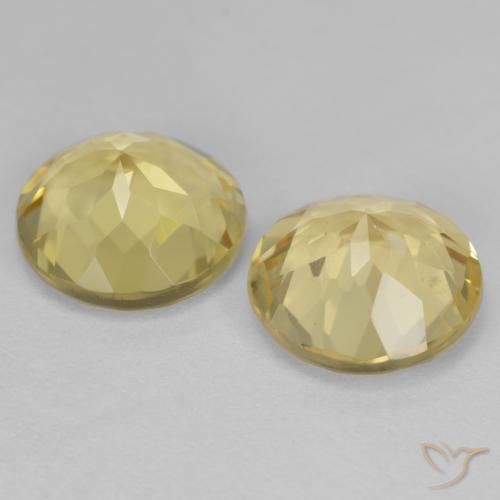Gemme di Berillo dorato Oro chiaro naturale da 4.58 ct, Taglio rotondo, VS