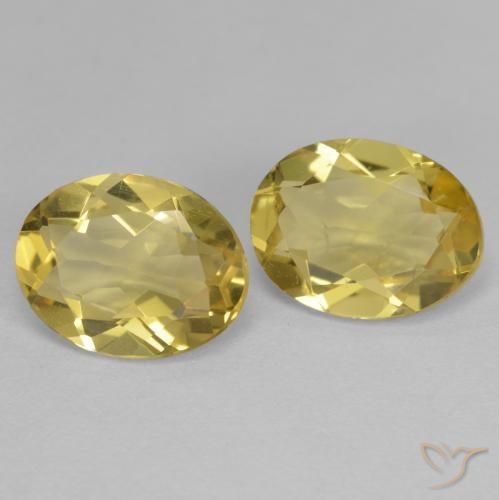 Gemme di Berillo dorato Giallo chiaro naturale da 3.26 ct, Ovale, VS