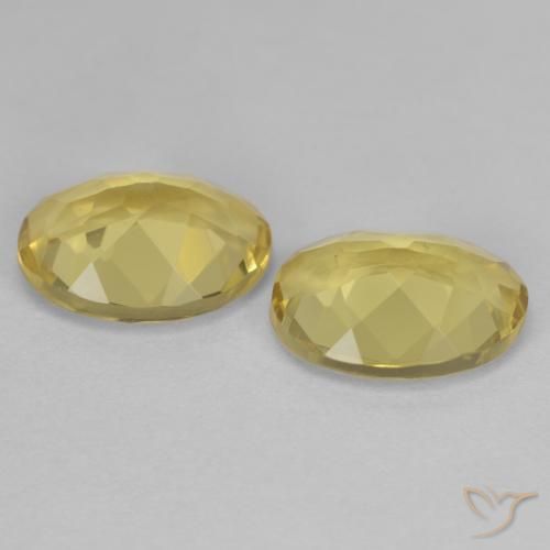 Gemme di Berillo dorato Giallo chiaro naturale da 3.26 ct, Ovale, VS