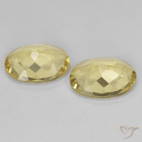 Gemme di Berillo dorato Giallo di Digione naturale da 2.61 ct, Ovale, VVS-VS