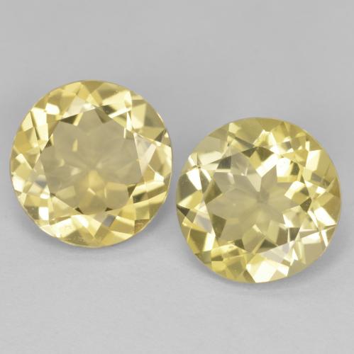 Gemme di Berillo dorato Giallo caldo naturale da 4.38 ct, Taglio rotondo, VVS-VS