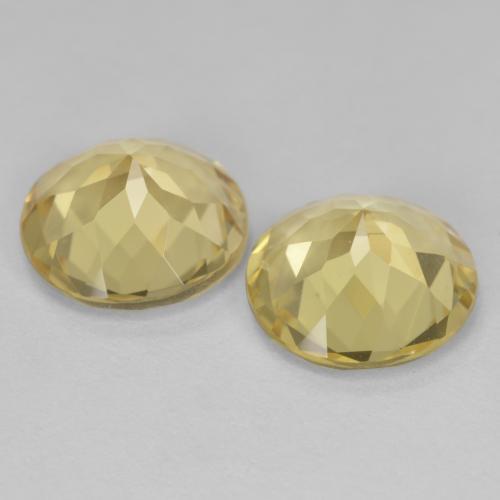 Gemme di Berillo dorato Giallo caldo naturale da 4.38 ct, Taglio rotondo, VVS-VS