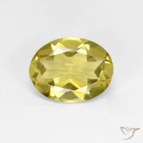1.55ct Naturale Giallo medio Berillo dorato, Ovale, VVS-VS