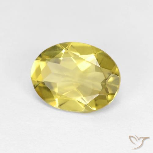 Berillo dorato Giallo medio naturale da 1.55 ct, Ovale, VVS-VS