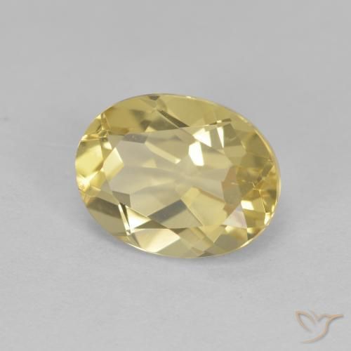 Berillo dorato Giallo chiaro naturale da 1.92 ct, Ovale, VVS-VS