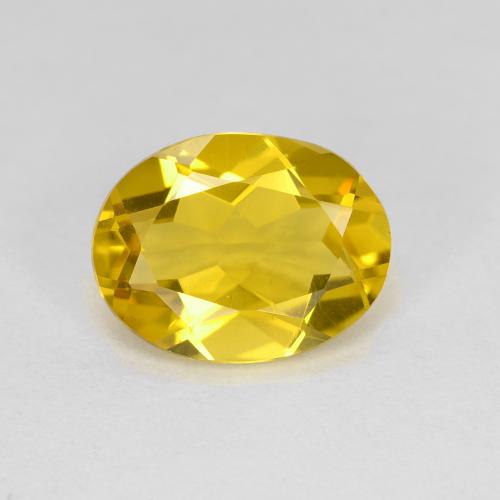 Berillo dorato giallo miele naturale da 1,50 ct, taglio ovale, VVS-VS