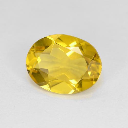 Berillo dorato giallo miele naturale da 1,50 ct, taglio ovale, VVS-VS