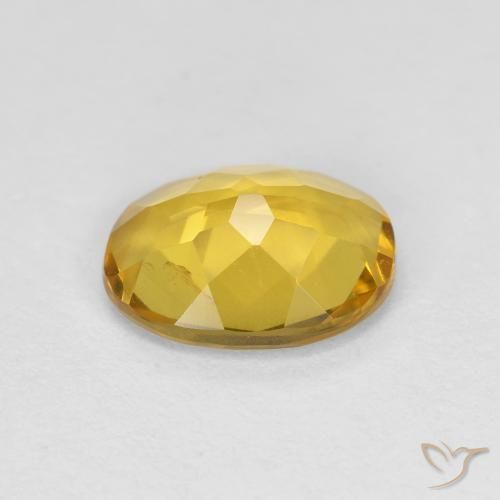 Berillo dorato Giallo intenso naturale da 1.44 ct, Taglio ovale, VS