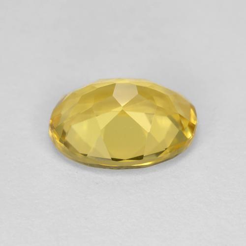 Berillo dorato naturale giallo da 1,73 ct, taglio ovale, VS