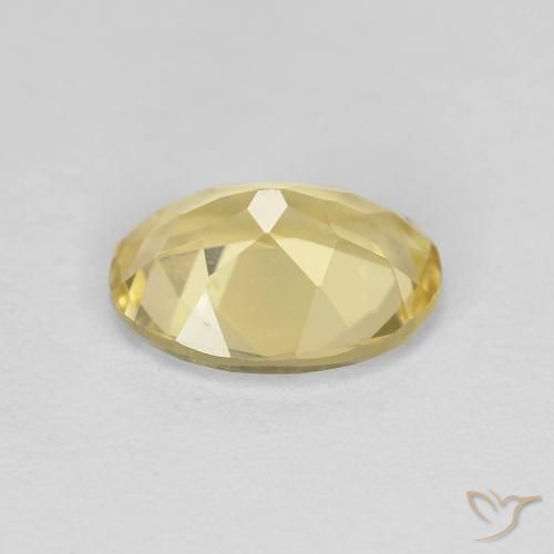 Berillo dorato Giallo medio-chiaro naturale da 1.52 ct, Ovale, VS