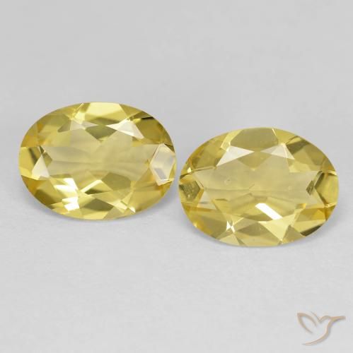 2.77ctw Naturale Giallo di Digione Berillo dorato, Ovale, VVS-VS