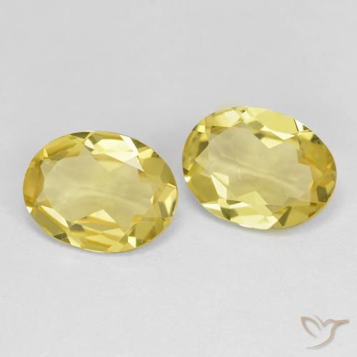 Gemme di Berillo dorato Giallo di Digione naturale da 2.68 ct, Ovale, VVS-VS