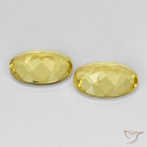 Gemme di Berillo dorato Giallo di Digione naturale da 2.68 ct, Ovale, VVS-VS