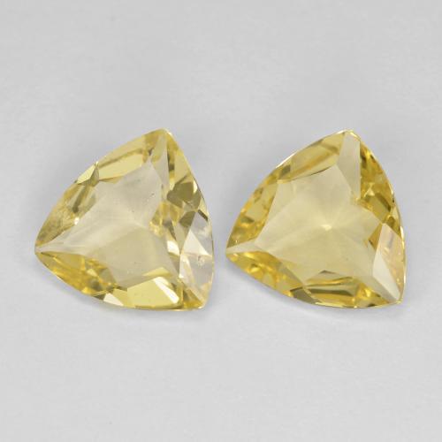 Gemme di Berillo dorato Oro chiaro naturale da 2.25 ct, Taglio trillion, VS