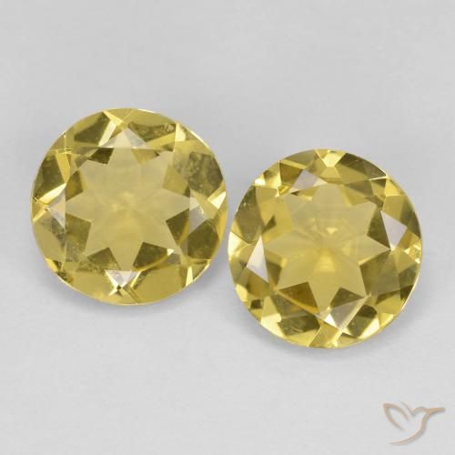 3.22ctw Naturale Giallo medio-chiaro Berillo dorato, Rotondo, VVS-VS
