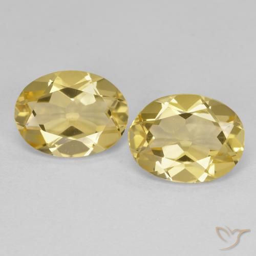 3.36ctw Naturale Giallo chiaro Berillo dorato, Ovale, VS