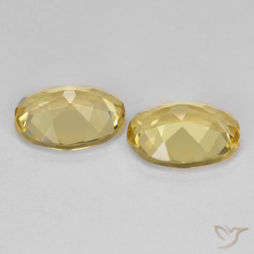 Gemme di Berillo dorato Giallo chiaro naturale da 3.36 ct, Ovale, VS