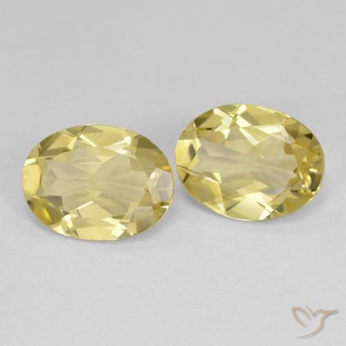 Gemme di Berillo dorato Giallo senape naturale da 3.16 ct, Ovale, VS