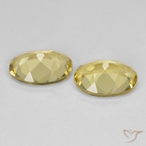Gemme di Berillo dorato Giallo senape naturale da 3.16 ct, Ovale, VS