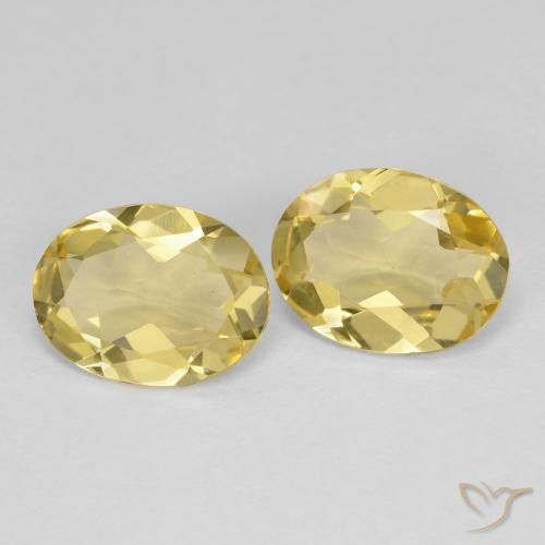 Gemme di Berillo dorato Giallo chiaro naturale da 2.67 ct, Ovale, VS
