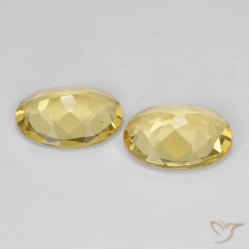 Gemme di Berillo dorato Giallo chiaro naturale da 2.67 ct, Ovale, VS