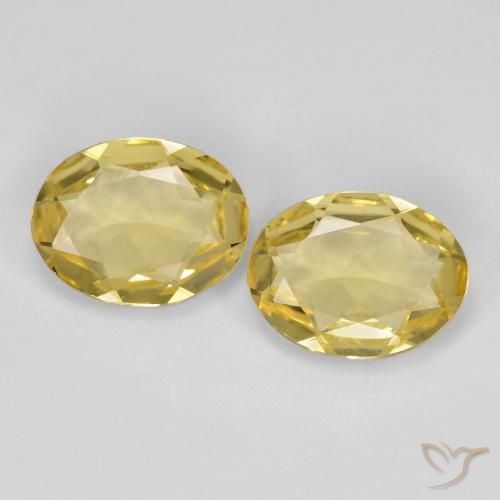2.96ctw Naturale Oro chiaro Berillo dorato, Ovale, VVS-VS