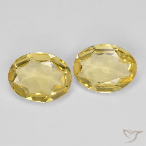 Gemme di Berillo dorato Oro chiaro naturale da 2.96 ct, Ovale, VVS-VS
