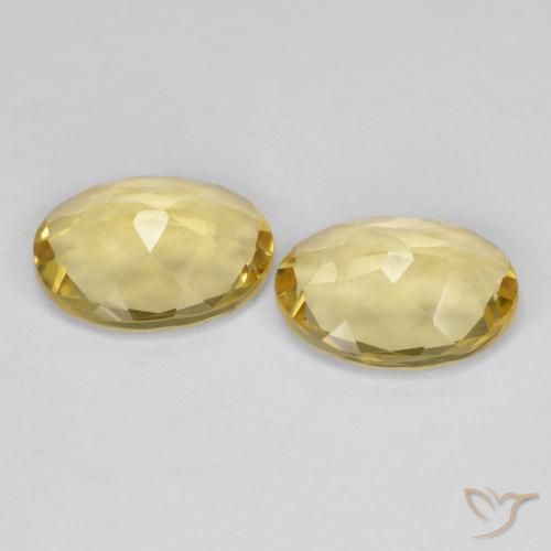 Gemme di Berillo dorato Oro chiaro naturale da 2.96 ct, Ovale, VVS-VS