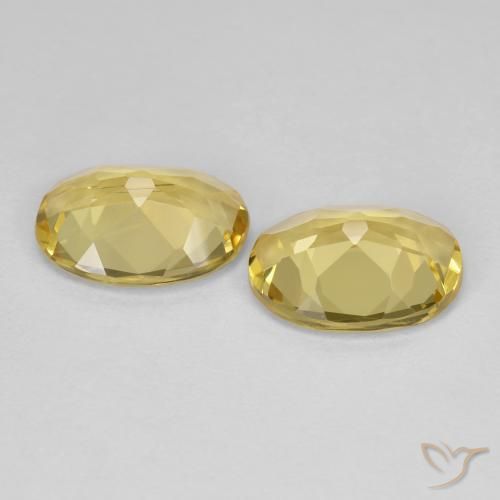 Gemme di Berillo dorato Oro chiaro naturale da 2.98 ct, Ovale, VVS-VS