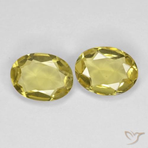 Gemme di Berillo dorato Giallo medio naturale da 1.90 ct, Ovale, VS