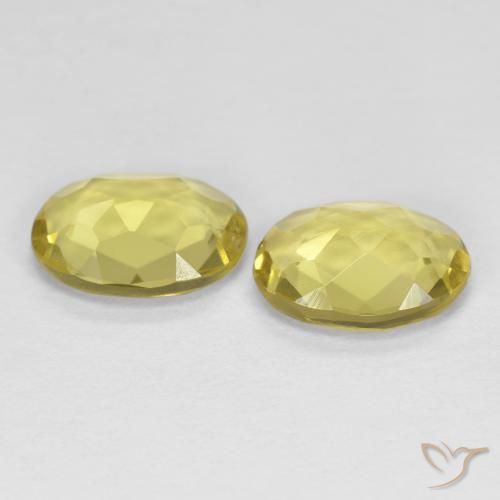 Gemme di Berillo dorato Giallo medio naturale da 1.90 ct, Ovale, VS