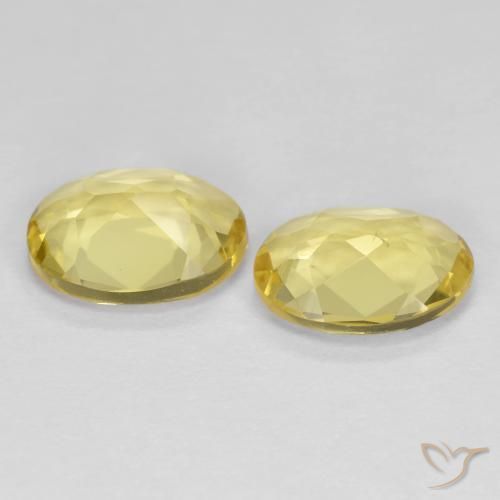 Gemme di Berillo dorato Giallo medio-chiaro naturale da 2.10 ct, Ovale, VS