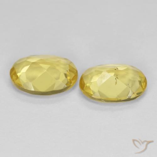 Gemme di Berillo dorato Giallo medio-chiaro naturale da 1.92 ct, Ovale, VS
