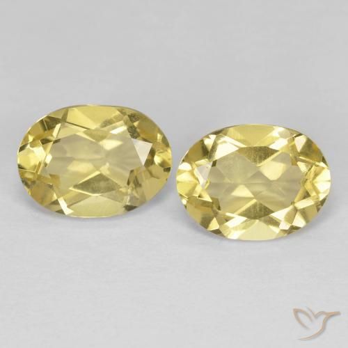 2.34ctw Naturale Giallo medio-chiaro Berillo dorato, Ovale, VS
