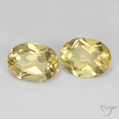 Gemme di Berillo dorato Giallo medio-chiaro naturale da 2.34 ct, Ovale, VS