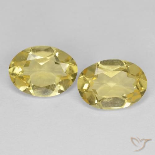 2.22ctw Naturale Giallo di Digione Berillo dorato, Ovale, VS