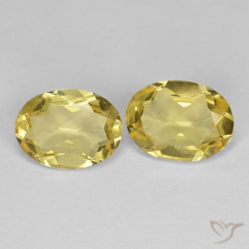 Gemme di Berillo dorato Giallo di Digione naturale da 2.04 ct, Ovale, VVS-VS