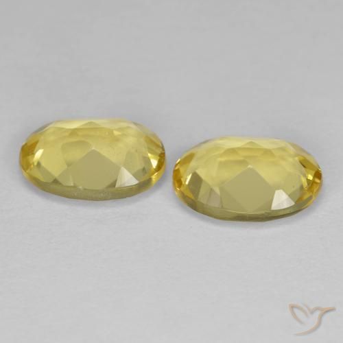 Gemme di Berillo dorato Giallo di Digione naturale da 2.04 ct, Ovale, VVS-VS