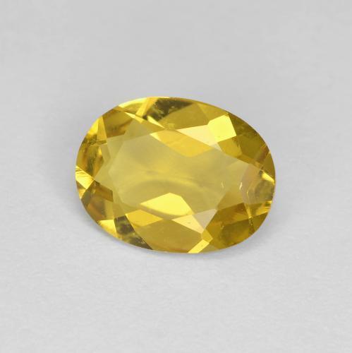 Berillo dorato Giallo di Digione naturale da 0.97 ct, Taglio ovale, VVS-VS